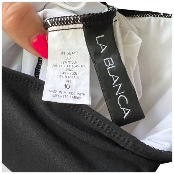 CITY CHIC COLLECTIVE Java White Stripes Women's Large Bathing Swim Suit - Picture 11 of 15